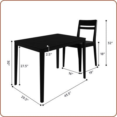 Crew Dining Chair and Table Combo