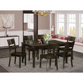 HomeStock Belmont Dining Room Set-Kitchen Table And Dining Chairs, Cappuccino