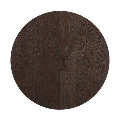 5 Pieces Extendable Round Dining Table Set for 4, Modern Kitchen Dining Table with Removable Leaf and 4 Upholstered Chairs for Dining Room