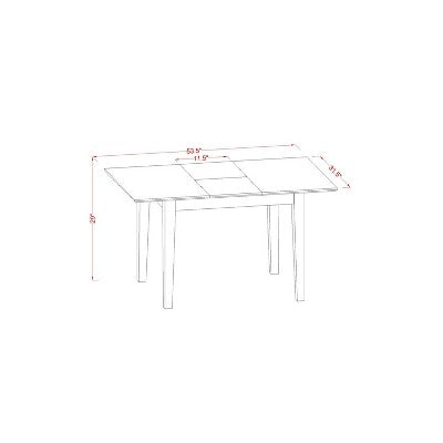 HomeStock 7-Piece Mahogany Finish Solid Wood Top Dining Table with 6 Chairs