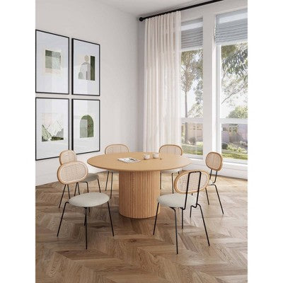 Manhattan Comfort 7pc 59.05 Hathaway and Jardin Round Dining Set