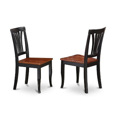HomeStock Belmont Kitchen Dining Set-Small Kitchen Table And 2 Kitchen Chairs, Black & Cherry