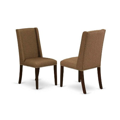 3-Piece Mahogany Finish Solid Wood Top - Dining Room Set - Seats 4