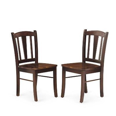 3-Piece Mahogany Finish Solid Wood Top - Dining Room Set - Seats-4