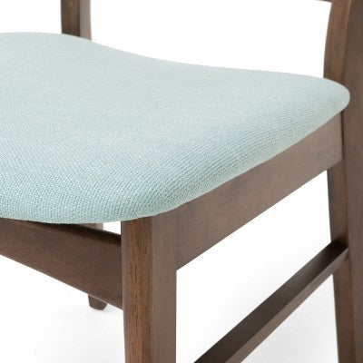GDFStudio Isador Mid-Century Modern Fabric Upholstered Wood 5 Piece Dining