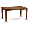 HomeStock 6-Piece Rectangle Mahogany Finish Solid Wood Top Dining Table with 1 Bench, 4 Chairs with Slat Back