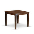HomeStock 5-Piece Mahogany Finish Solid Wood Top - Square Dining Room Set - Seats 4