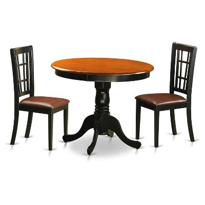 Dining Table Set with Chairs - Wood Dining Room Furniture for 4