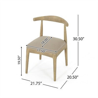 Christopher Knight Home Aubrietta 7-Piece Dining Set with Extendable Table and Upholstered Chairs, Linen/Natural