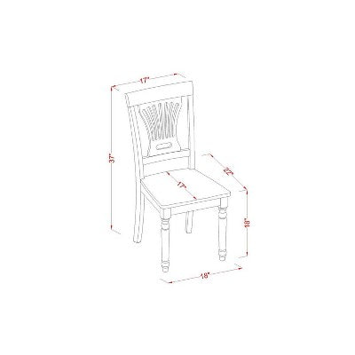 5-Piece Buttermilk and Cherry Solid Wood Top - Dining Room Set (Seats 4)