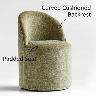 Dining Table Set for 6, Oval 79 Table and Chenille Fabric Armless Barrel Chairs with Casters, Perfect for Kitchens-Panipeachy