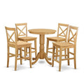 Kitchen Table Set - Counter Height Table & 4 Chairs - Elegant Dinette Set for Small Spaces