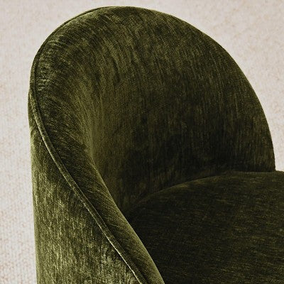 Dining Table Set for 6, Oval 79 Table and Chenille Fabric Armless Barrel Chairs with Casters, Perfect for Kitchens-Panipeachy