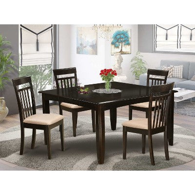 5-Piece Mid Century Dining Set - Dinette Table & 4 Chairs - Modern Kitchen Table Set