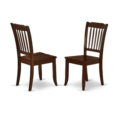 HomeStock 6-Piece Rectangle Mahogany Finish Solid Wood Top Dining Table with 1 Bench, 4 Chairs with Slat Back