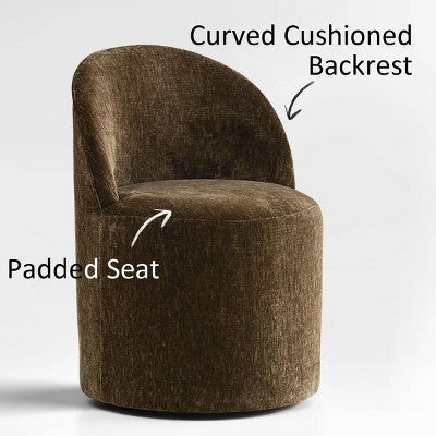 Dining Table Set for 6, Oval 79 Table and Chenille Fabric Armless Barrel Chairs with Casters, Perfect for Kitchens-Panipeachy