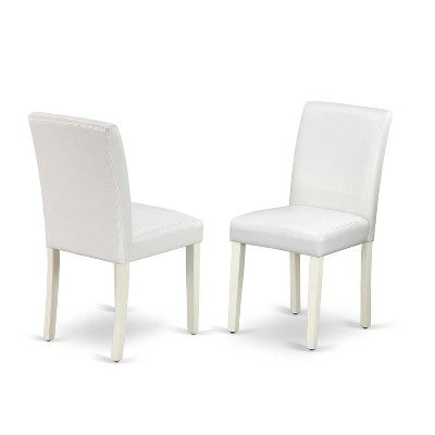 Modern Dining Set 3pc - Round Table & 2 Parsons Chairs - 42 Inch - City Chic Design