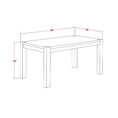 HomeStock 7-Piece Rectangle Natural Oak Finish Solid Wood Top Dining Table with 6 Parson Chairs