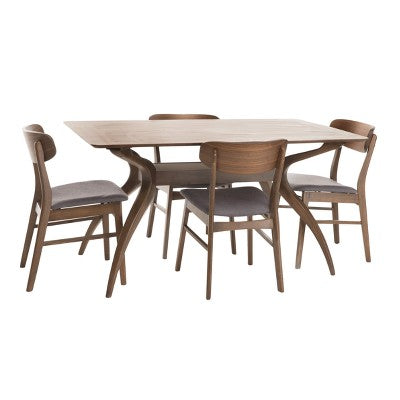 5pc 60 Lucious Curved Leg Dining Set - Christopher Knight Home