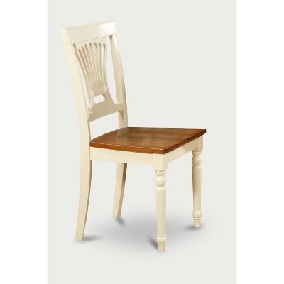 5-Piece Buttermilk and Cherry Solid Wood Top - Dining Room Set (Seats 4)