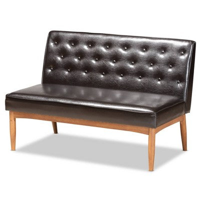 2pc Riordan Wood Dining Nook Banquette Set - Baxton Studio