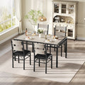 Dining Table Set for 4, Dining Room Table Set, Wood Kitchen Table and Chairs Set of 4 with Upholstered Chairs for, Kitchen Room, Apartment