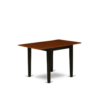HomeStock Belmont Dinette Set 5 Pcs- 4 Wood Chairs , an elegant Wooden Dining Table - Cherry Finish Wooden Chair Seat - Black Finish Wooden Structure