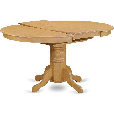 HomeStock Belmont Dining Room Set- Oval Dinette Table With Leaf And Dining Chairs, Oak