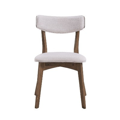 GDFStudio Megann Mid-Century Modern Wood Fabric Upholstered 5 Piece Dining Set