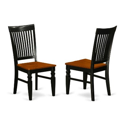 3-Piece Black and Cherry Finish Solid Wood Top - Dining Room Set - Seats 4