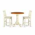 Counter Height Dining Set - 5 Piece Table & Chairs - Modern Bohemian Style - Round Table & Elegant Design