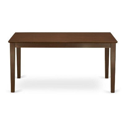 5-Piece Mahogany Finish Solid Wood Top-Rectangular Dining Room Set- Seats-4