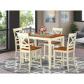 Rubber Wood Counter Height Dining Set Transitional Style 135