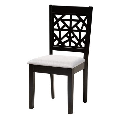 Baxton Studio Karel Modern Fabric and Wood Dining Set