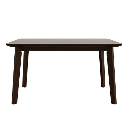 5-Piece Rustic Dining Set with Wood Table and 4 Upholstered Chairs in Espresso
