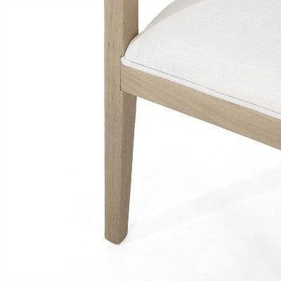 GDFStudio Ladieu Rustic Fabric Upholstered Wood 5 Piece Dining Set