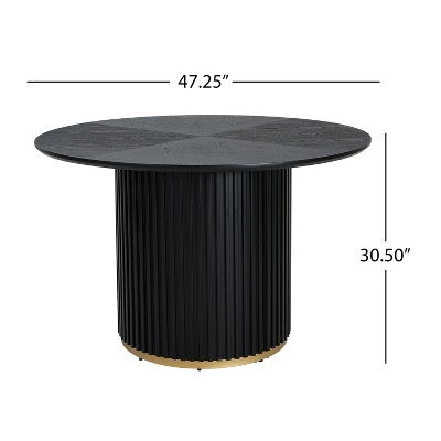 Christopher Knight Home Arvind Modern 5 Piece Rubberwood Linen Upholstered Dining Set with Round Table