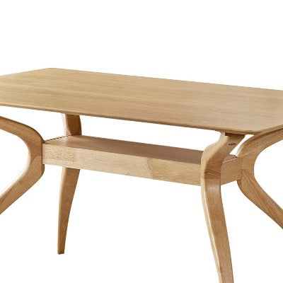 GDFStudio Megann Mid-Century Modern Wood Fabric Upholstered 5 Piece Dining Set