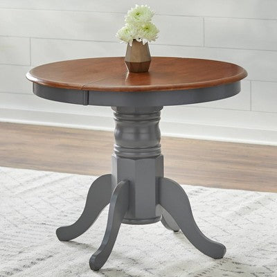 Buylateral 7pc Lancaster Farmhouse Solid Wood Extendable Dining Table Set