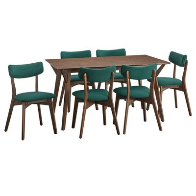 Lifestorey Cari 7Pc Mid Century Modern Dining Set