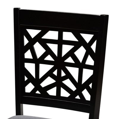 Baxton Studio Karel Modern Fabric and Wood Dining Set