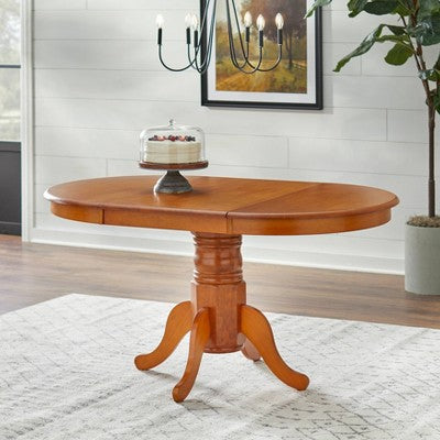 Buylateral 7pc Lancaster Farmhouse Solid Wood Extendable Dining Table Set