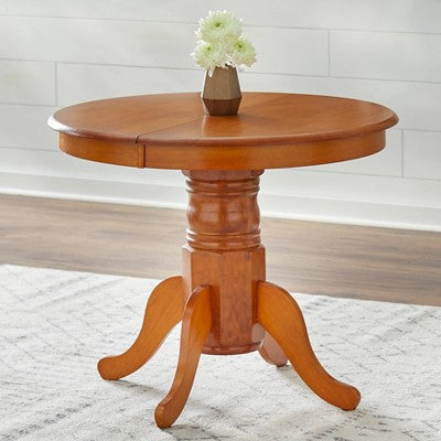 Buylateral 7pc Lancaster Farmhouse Solid Wood Extendable Dining Table Set