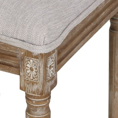 Christopher Knight Home Pampas French Country Fabric Upholstered Wood and Cane 7 Piece Expandable Dining Set