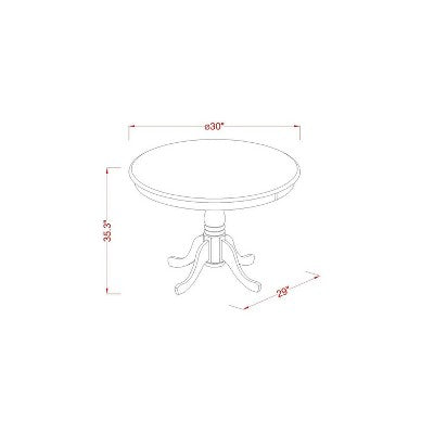 Kitchen Table Set - Counter Height Table & 4 Chairs - Elegant Dinette Set for Small Spaces