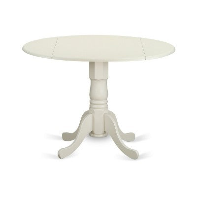HomeStock 5-Piece Linen White Finish Solid Wood Top Dining table with 4 Chairs