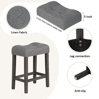 GDFStudio Kittson 4-Piece Bar Table Set with Power Outlet