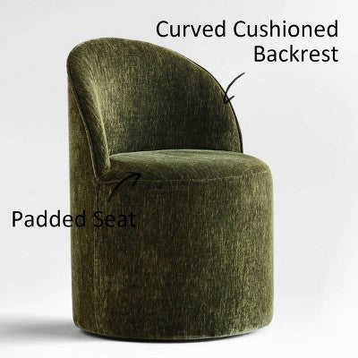 Dining Table Set for 6, Oval 79 Table and Chenille Fabric Armless Barrel Chairs with Casters, Perfect for Kitchens-Panipeachy
