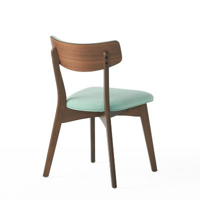 GDFStudio Megann Mid-Century Modern Wood Fabric Upholstered 5 Piece Dining Set
