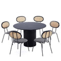 Manhattan Comfort 7pc 59.05 Hathaway and Jardin Round Dining Set